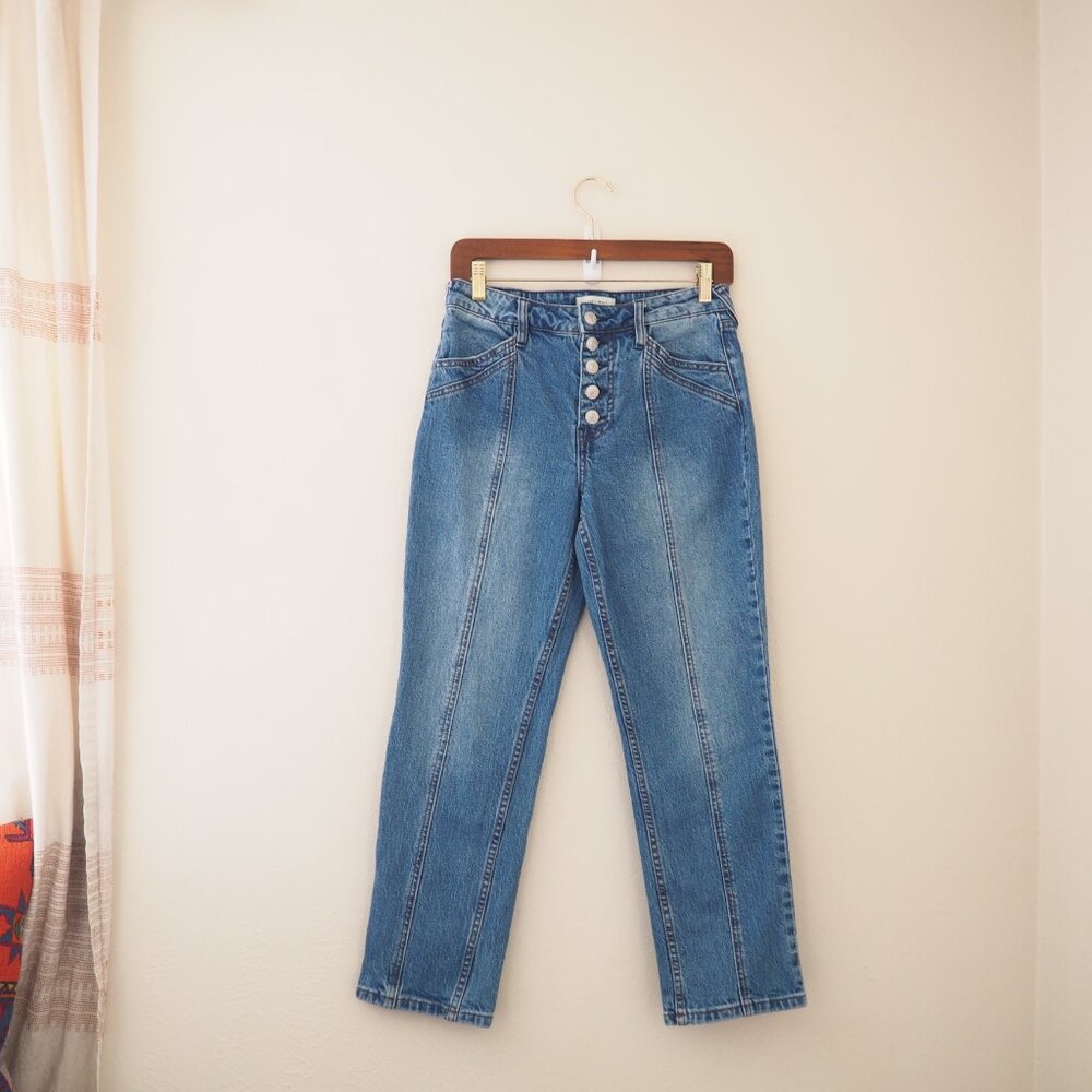 !! Cleo + Wolf High Rise Straight Jeans sz W26 L27 - Picture 4 of 8
